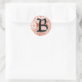 Monogram B in rood - Sticker (Tas)