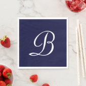 Monogram "B" in wit script Servet (Insitu)