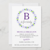 Monogram B is voor Baby shower Kaart (Voorkant)