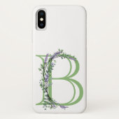 Monogram B lavender Eucalyptus Case-Mate iPhone Case (Achterkant)