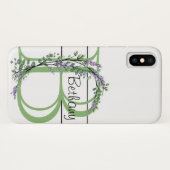Monogram B lavender Eucalyptus Case-Mate iPhone Case (Achterkant (horizontaal))