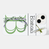 Monogram B, lavender Eucalyptus, dragonfly Case-Mate iPhone Case (Achterkant (horizontaal))