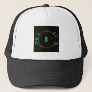 Monogram B Letter Gedrukte tekst Trucker Hoed Cap Pet