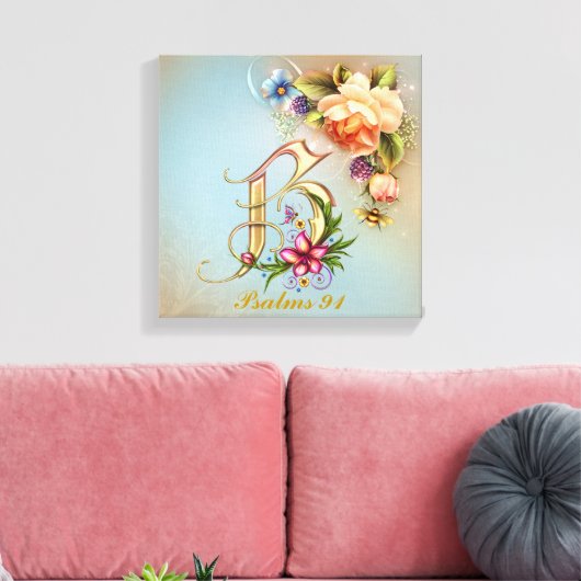 Monogram B Premium gestreken Canvas (gloss) (Insitu (Woonkamer))