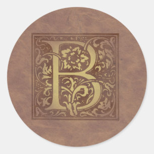 monogram B Ronde Sticker