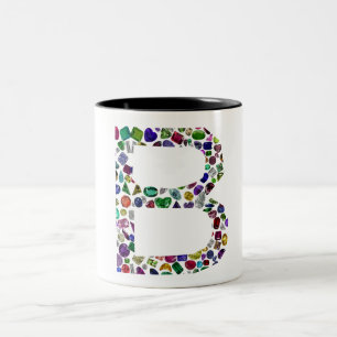 Monogram B Tweekleurige Koffiemok