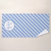 Monogram Baby Blue Badhanddoek (Badhanddoek)