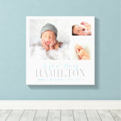 Monogram Baby Foto Collage Wrapped Canvas Print (Insitu (Houten vloer))