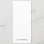 Monogram Baby Rattle Shower Menu (Achterkant)