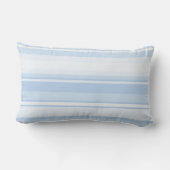 Monogram babyblauwe strepen kussen (Achterkant)