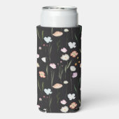 Monogram Bachelorette Black Floral Koelbox (Seltzer Achterkant)