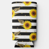 Monogram Bachelorette Sunflower Striped Floral (Achterkant)