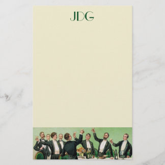 monogram bachelorschrijfbenodigdheden briefpapier