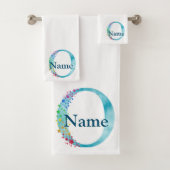 Monogram badgeset met letter O Bad Handdoek (Insitu)