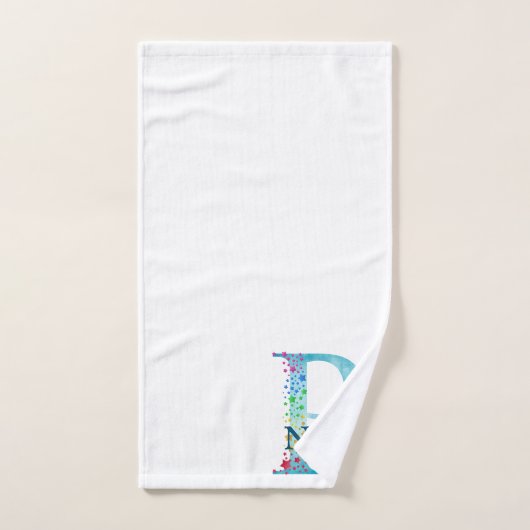Monogram Badgeset met letter P Bad Handdoek (Handdoek)