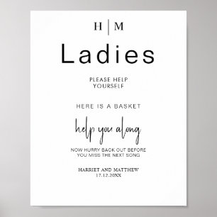 Monogram badkamer help jezelf elegante badkamer poster