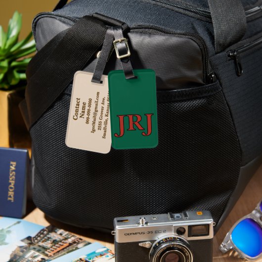 Monogram Bagage Labels - Op Maat! (Voorkant /achterkant)