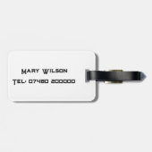 Monogram bagagelabel lichtgevende brand opaal gesc (Achterkant horizontaal)