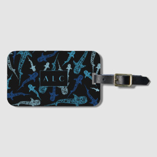 Monogram bagagelabel walvishaai