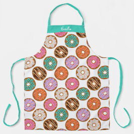 Monogram Baker Donut Pattern Schort