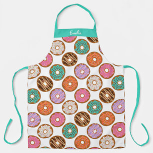 Monogram Baker Donut Pattern Schort