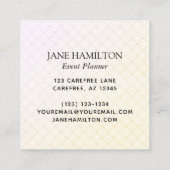 Monogram Balloons Event Planner Vierkante Visitekaartje (Achterkant)