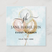 Monogram Balloons Event Planner Vierkante Visitekaartje (Voorkant)