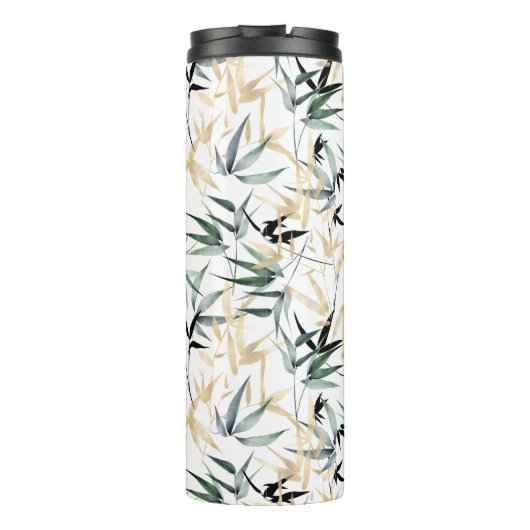 Monogram Bamboe Foliage Pattern Thermosbeker (Achterkant)