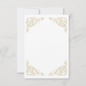 Monogram Barok Huwelijk RSVP Kaart (Achterkant)