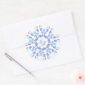 Monogram.Barokelement. Ronde Sticker (Envelop)