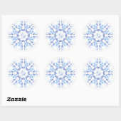Monogram.Barokelement. Ronde Sticker (Vel)