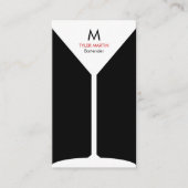 Monogram Bartending Visitekaartje - Zwart-wit (Voorkant)