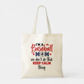 Monogram Baseball Moeder Gift Tote Bag (Achterkant)