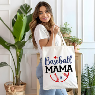 Monogram Baseball Moeder Gift Tote Bag