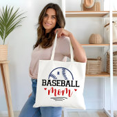 Monogram Baseball Moeder Gift Tote Bag