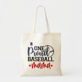 Monogram Baseball Moeder Gift Tote Bag (Voorkant)