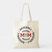 Monogram Baseball Moeder Gift Tote Bag (Achterkant)