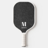 Monogram Basic Royal Paars Denim Print Pickleball Paddle (Achterkant)