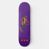 Monogram Basketbal Uniek Ontwerp Skateboard (Voorkant)