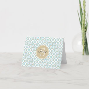 Monogram Batik Retro Notecards Notitiekaartje