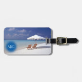 Monogram Beach Scene Bagagelabel (Voorkant horizontaal)