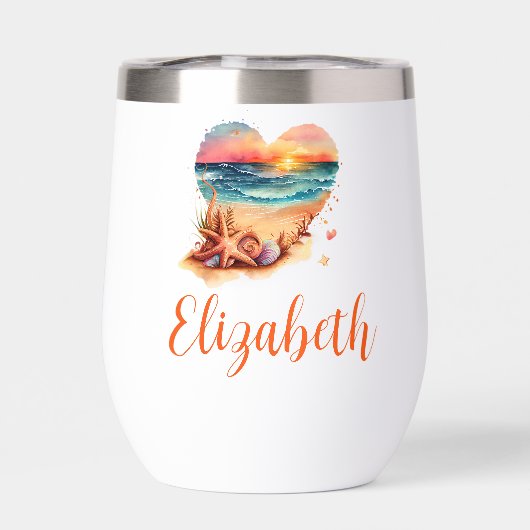 Monogram Beach Scène Bridesmaid Cadeau Bachelorett (Arrière)