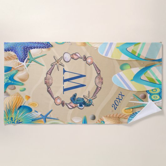 Monogram Beach Towel Strandlaken (Voorkant)