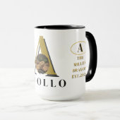 Monogram Bearded Dragon Custom Photo Mug (Devant droit)