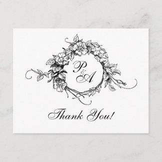 Monogram - Bedankt - Kaart