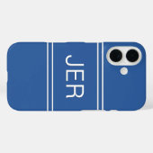 Monogram Beginletters Koningsblauw Case Mate (Achterkant (horizontaal))