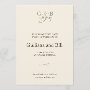 monogram behalve de datum save the date