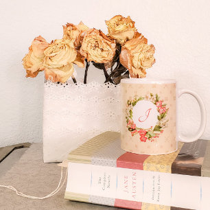 Monogram behangselpapier Floral Wreate Mok