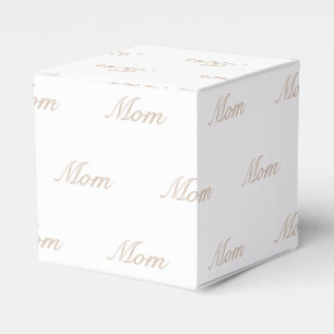 Monogram beige in Initiaal met witte cadeau aanpas Bedankdoosjes