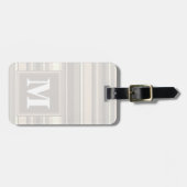 Monogram beige strepen bagagelabel (Voorkant horizontaal)